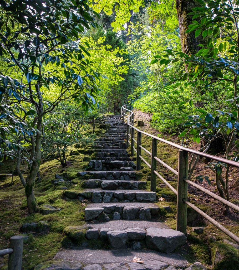 Japanese Garden Stairway - Portland