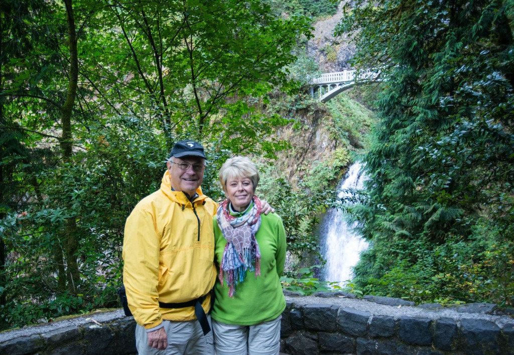 Here we are at Multnomah Falls