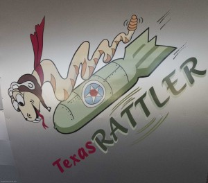 Rattler Bomber Replica in the welcome center