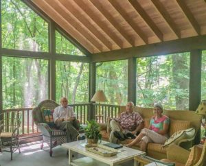 Dave and Martha Bloom's lovely screened porch